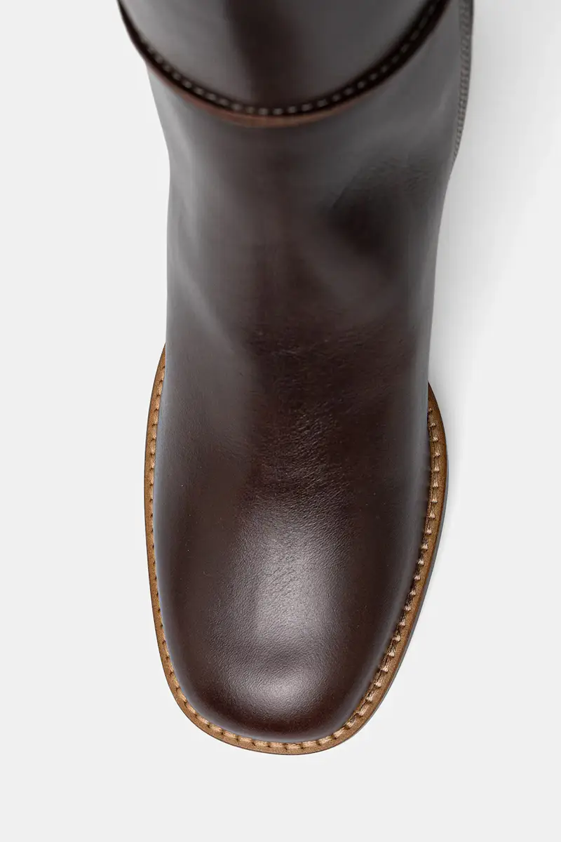 stivaletti alla caviglia in pelle donna colore marrone A9295 886 miniatura 4