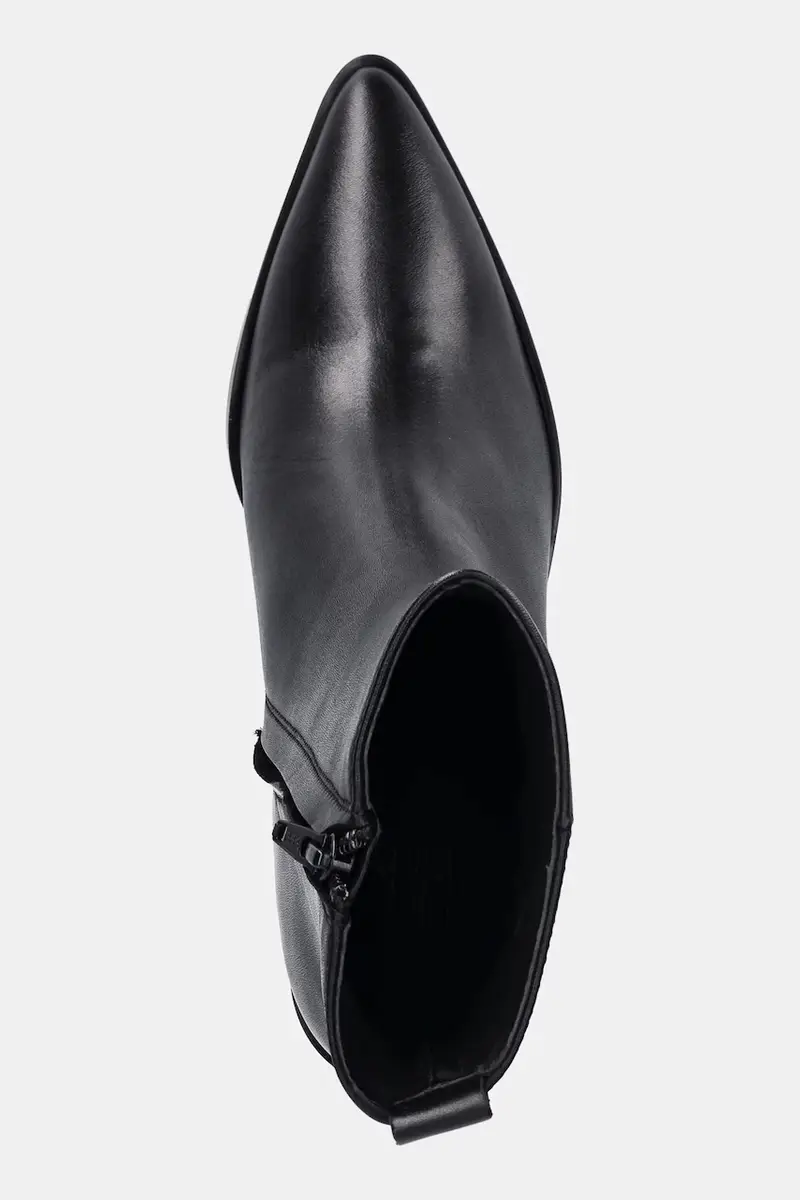 stivaletti alla caviglia in pelle donna colore nero A9270 80 miniatura 4