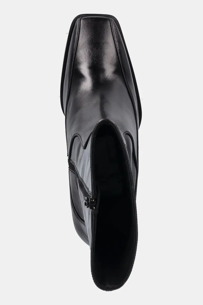 stivaletti alla caviglia in pelle donna colore nero A9380 80 miniatura 4