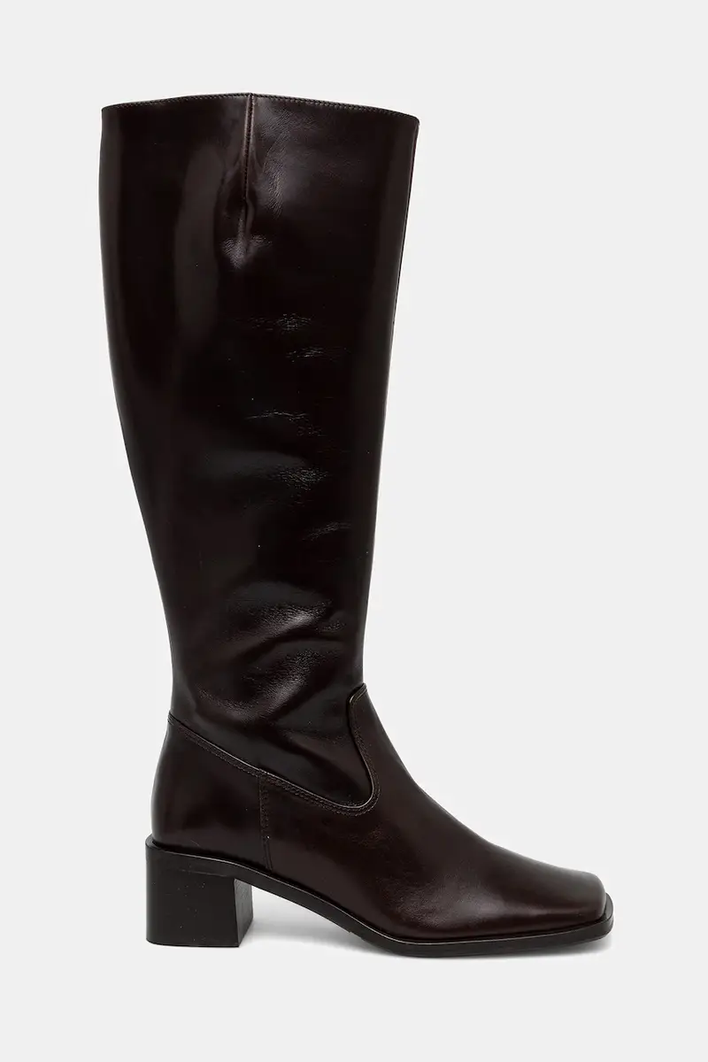 stivali in pelle donna colore marrone A9259 86 miniatura 2