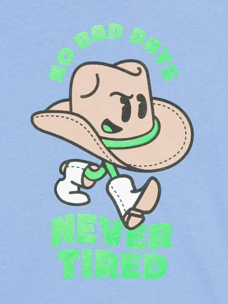 Billie Blush Kids T-shirt blu cielo con stampa per bambino miniatura 2