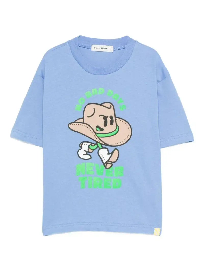 Billie Blush Kids T-shirt blu cielo con stampa per bambino