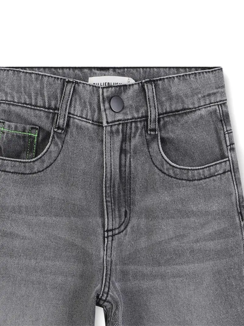 Billie Blush Kids Pantaloni Denim Grigio Bambino miniatura 2