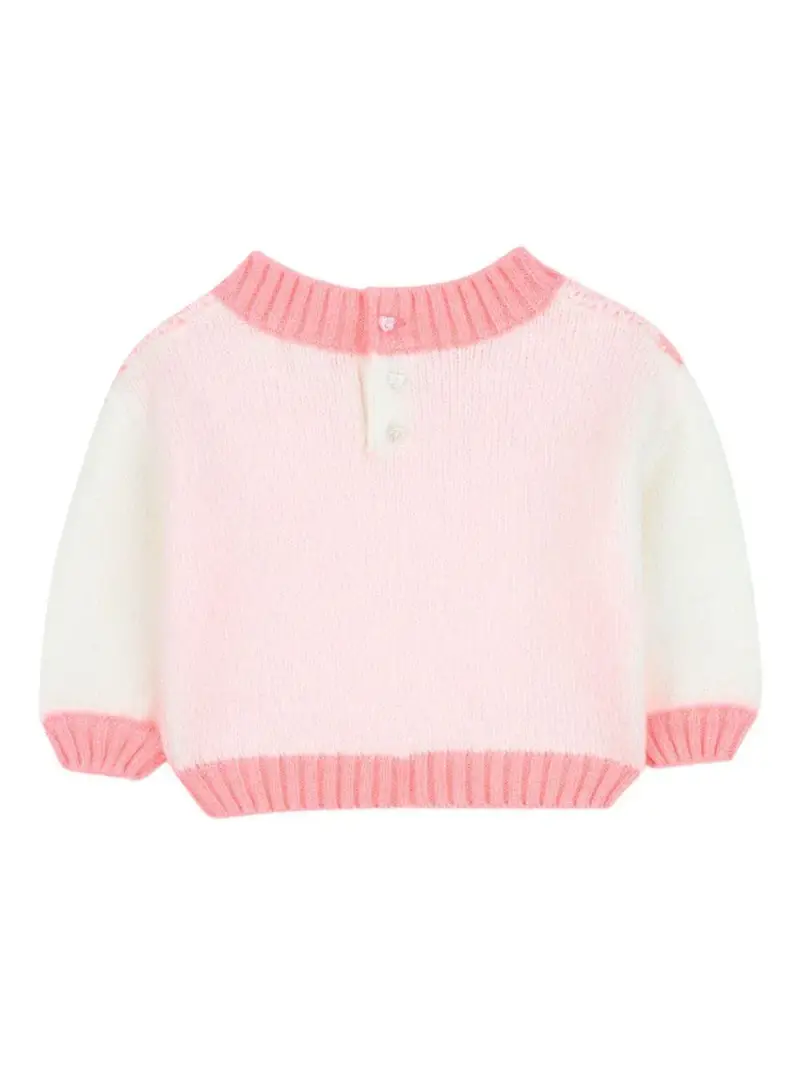 Billie Blush Kids Maglione ecru e rosa per bambino miniatura 3