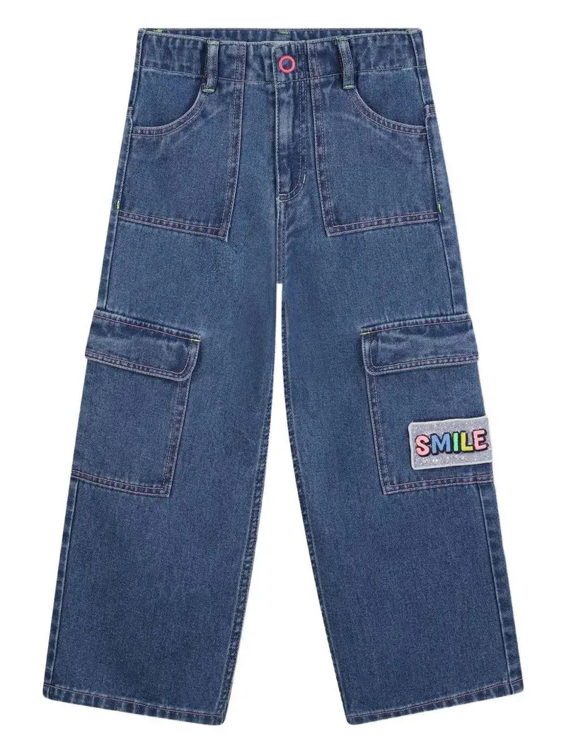 Billie Blush Kids Pantaloni Cargo Blu per Bambino