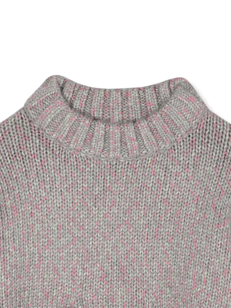 Billie Blush Kids Maglione Grigio con Paillettes per Bambino miniatura 2