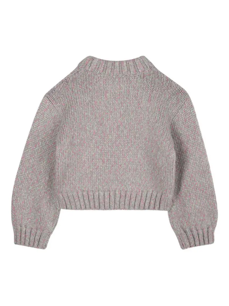 Billie Blush Kids Maglione Grigio con Paillettes per Bambino miniatura 3