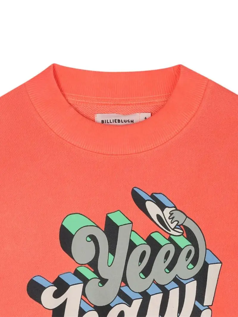 Billie Blush Kids Felpa Arancio con Stampa per Bambino miniatura 3