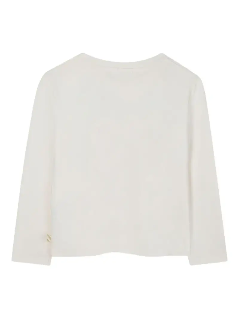 Billie Blush Kids Maglietta Avorio con Applicazione miniatura 2