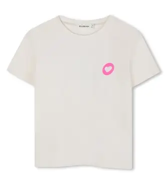 per ragazza U21223 Maglietta bianca sporca positiva (10años= 138cm), Bianco, Casual, Cotone, Manica corta, moda per bambini