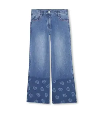 per ragazza U21232 Stile Blue Jeans (8años= 126cm), Casual, Cotone, Denim, moda per bambini Blu