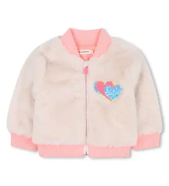 per ragazza U21251 Giacca a cuore rosa (2años= 86cm), Casual, Sintetico, moda per bambini