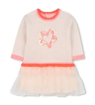 per ragazza U21254 Adorabile vestito rosa (2años= 86cm), Casual, Cotone, Manica lunga, moda per bambini