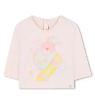 per ragazza U21265 Maglietta rosa dolce (2años= 86cm), Casual, Poliestere, Manica lunga, moda per bambini