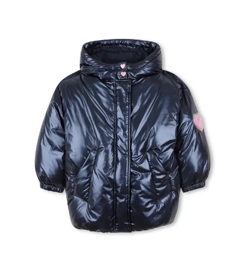 per ragazza U21354 Cappotto Nok blu navy (8Años= 126cm), Casual, Poliestere, moda per bambini