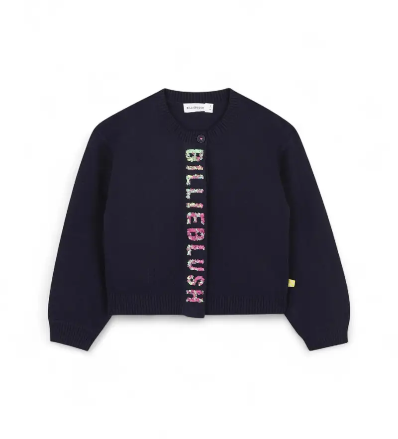per ragazza U21372 Maglia tricot blu navy (5Años= 108cm), Casual, Cotone, moda per bambini