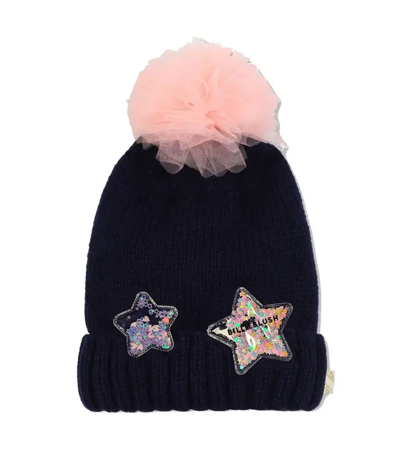per ragazza U21525 Cappello a stella della Marina (1), Casual, Lana, Navy, moda per bambini