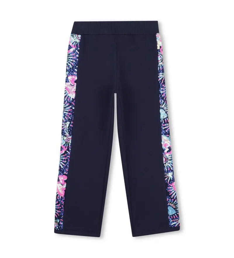 per ragazza U21592 Pantaloni jogger blu navy (5Años= 108cm), Casual, Cotone, moda per bambini