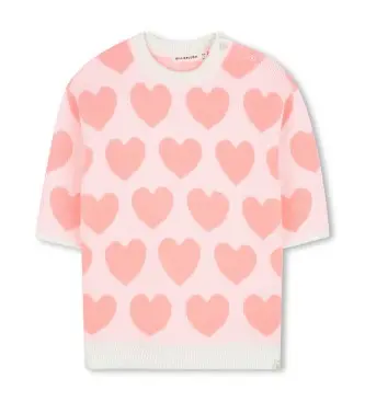 per ragazza U21656 Abito in maglia rosa (2años= 86cm), Casual, Sintetico, Manica lunga, moda per bambini