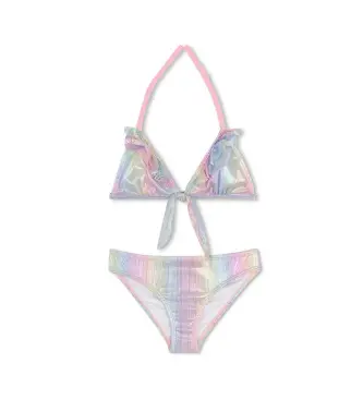 per ragazza U21974 Bikini glitterato multicolore (5años= 108cm), Beachwear, Poliestere, Poliamide, moda per bambini