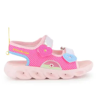 per ragazza U21992 Sandali rosa in rete (25), Basso, Velcro, Casual, moda per bambini