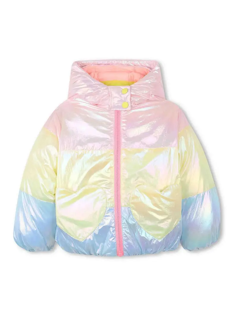 Piumino Con Design Color-Block Color Carne E Neutri