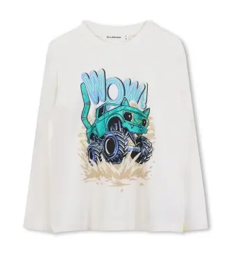 unisex per bambino U21177 Wow maglietta bianco sporco (6años= 114cm), Casual, Cotone, Manica lunga, moda per bambini