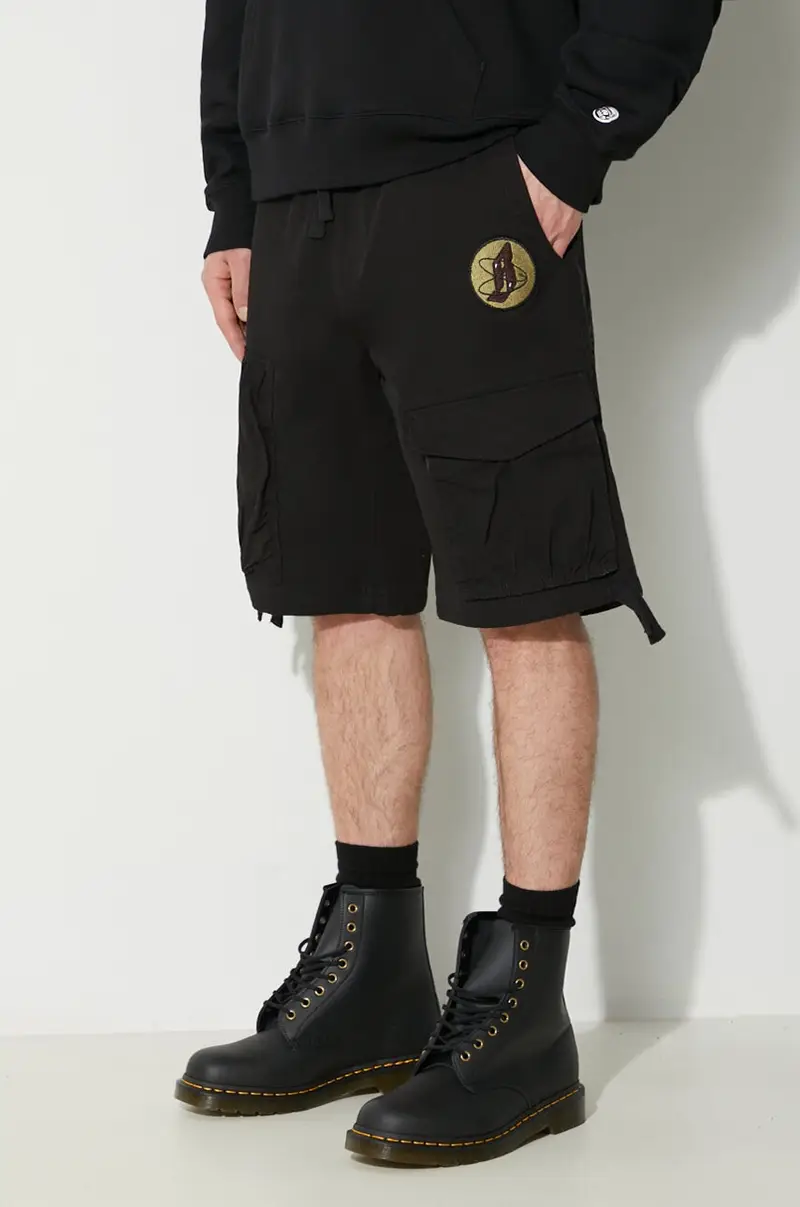 pantaloncini Cargo uomo colore nero B24115