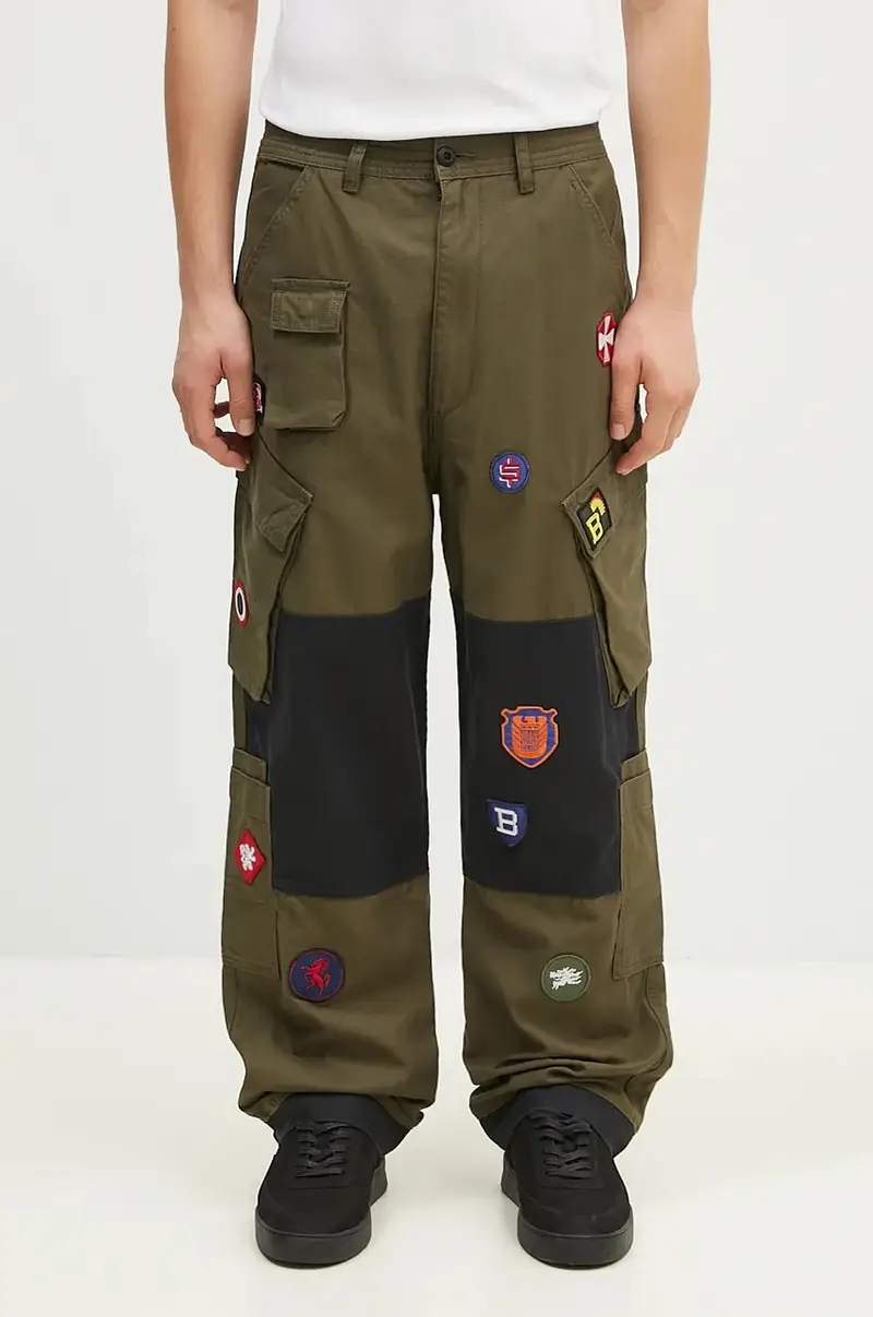 pantaloni in cotone Patch Cargo Pant colore verde B24315