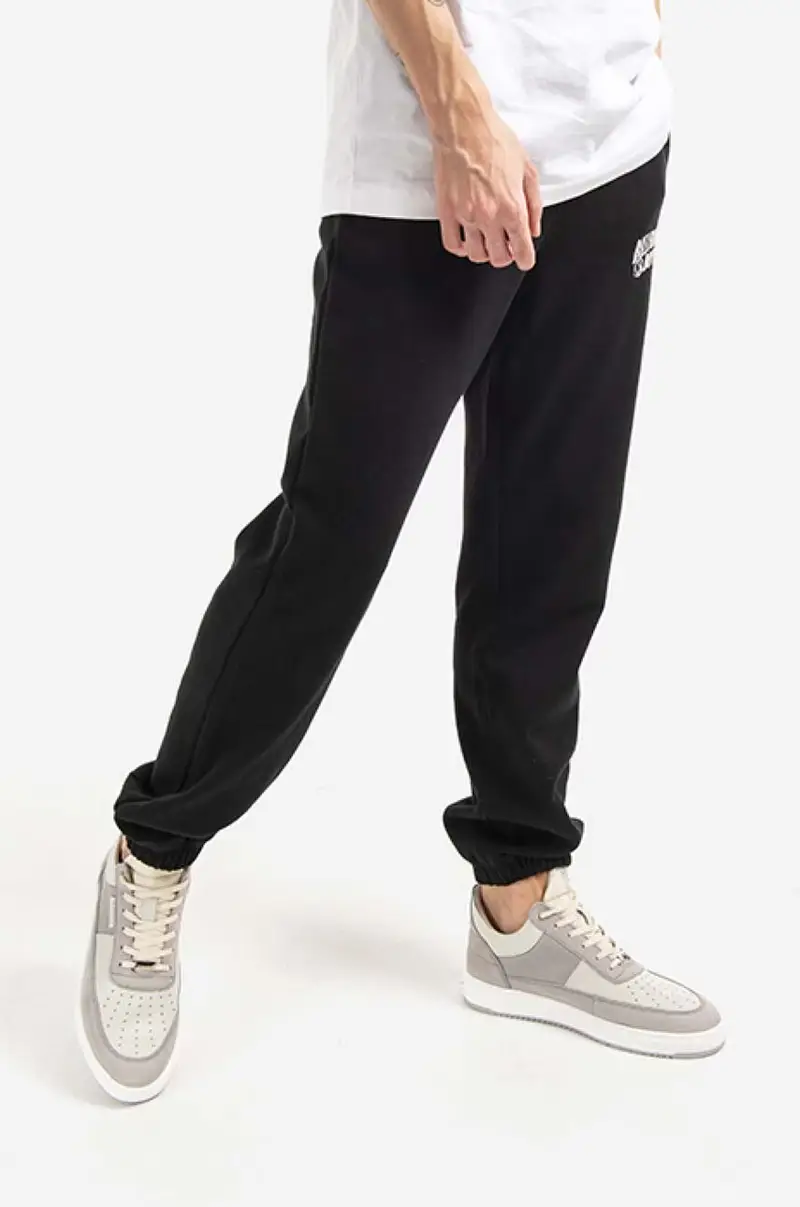 pantaloni tuta di cotone Spodnie Small Arch Logo Sweatpants BC001 BLACK uomo colore rosso