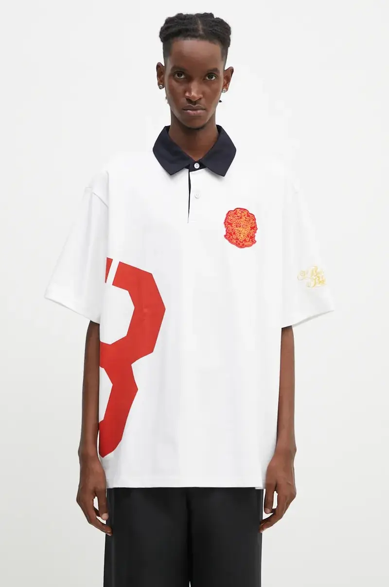 polo in cotone College Polo Shirt colore bianco B24355