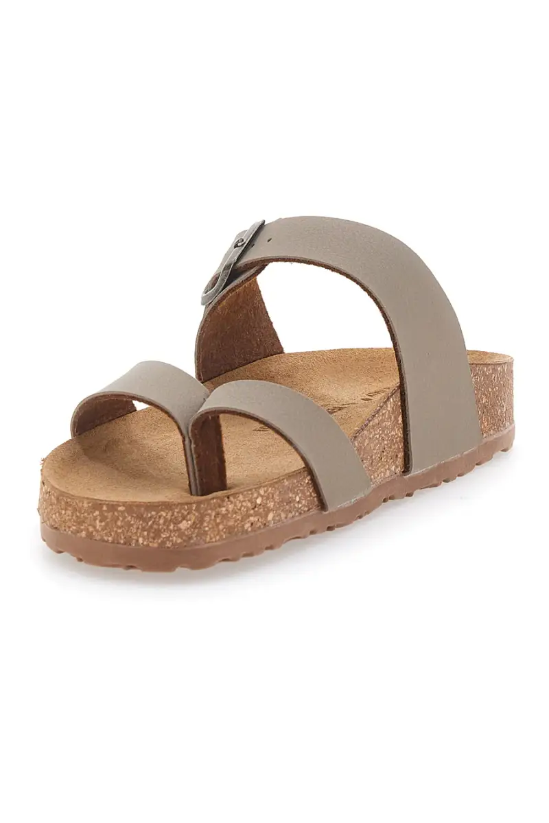 Ciabatte Beige con fibbia regolabile e plantare anatomico Bio Up 202 [BEIGE] miniatura 4