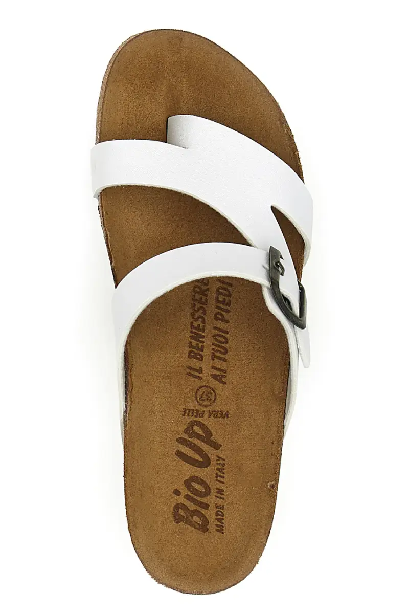 Ciabatte bianche con plantare anatomico e fibbia Bio Up 305 [BIANCO] miniatura 3