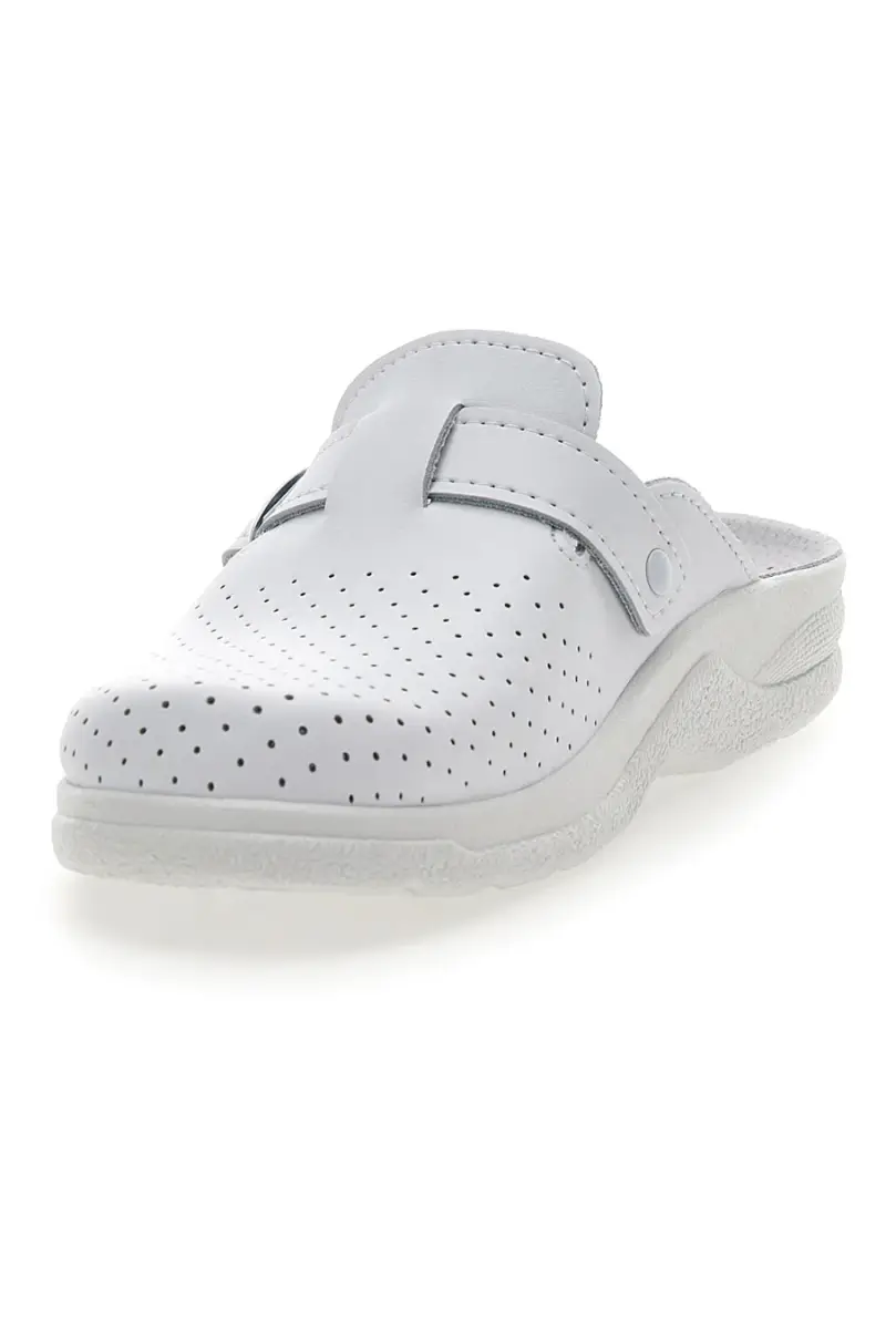 Ciabatte Bianche in Vera Pelle Bio Up 629 [BIANCO] miniatura 3