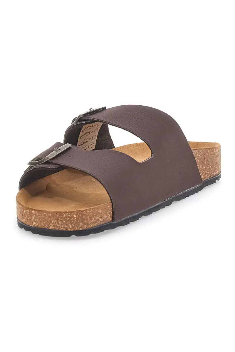 Ciabatte Marroni con doppia fibbia e plantare anatomico Bio Up 101 [TESTA DI MORO] miniatura 4