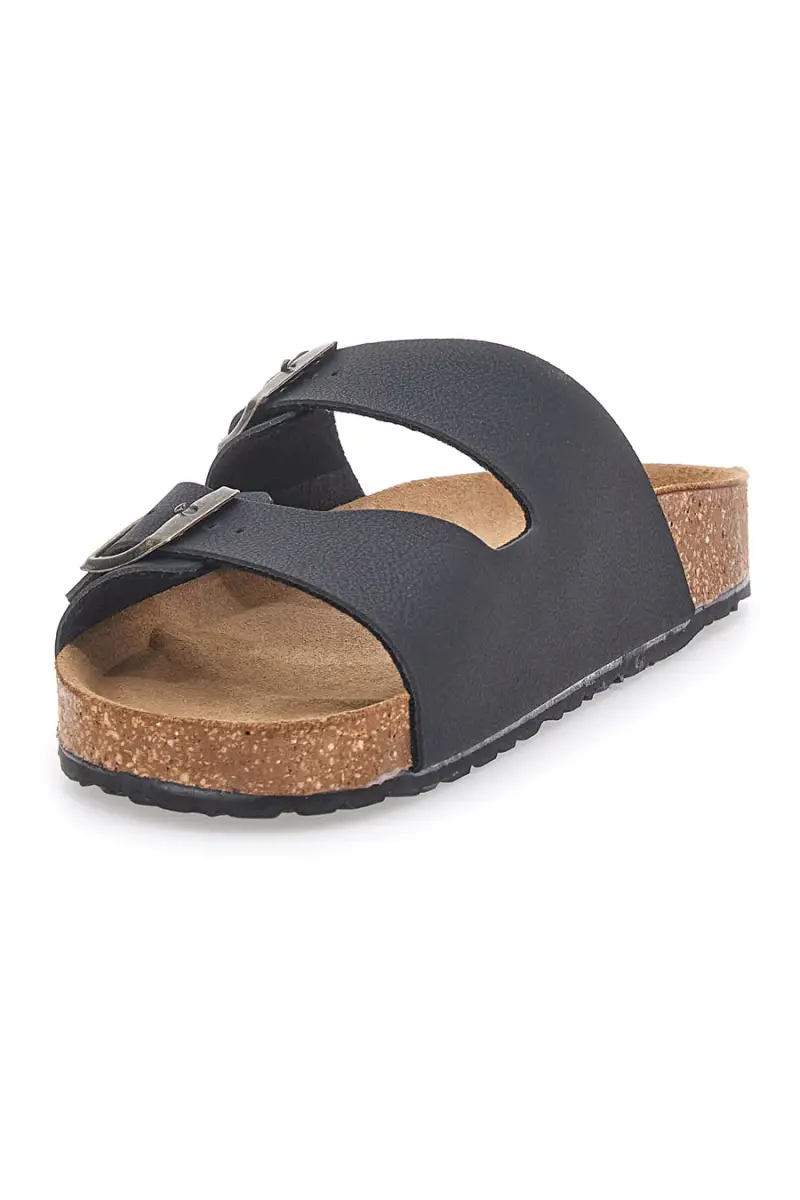 Ciabatte nere con doppia fibbia e plantare anatomico Bio Up 101 [NERO] miniatura 3