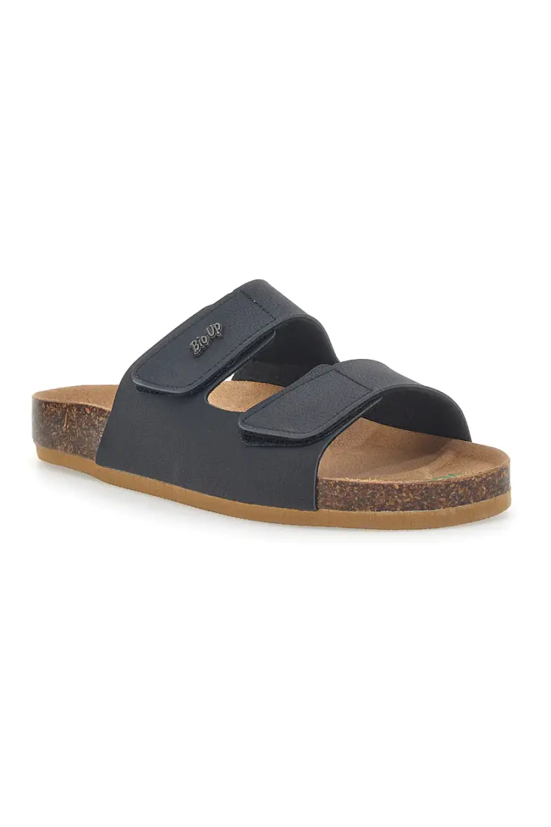 Ciabatte Nere con Soletta in Vera Pelle Bio Up 1913 [NERO] miniatura 2