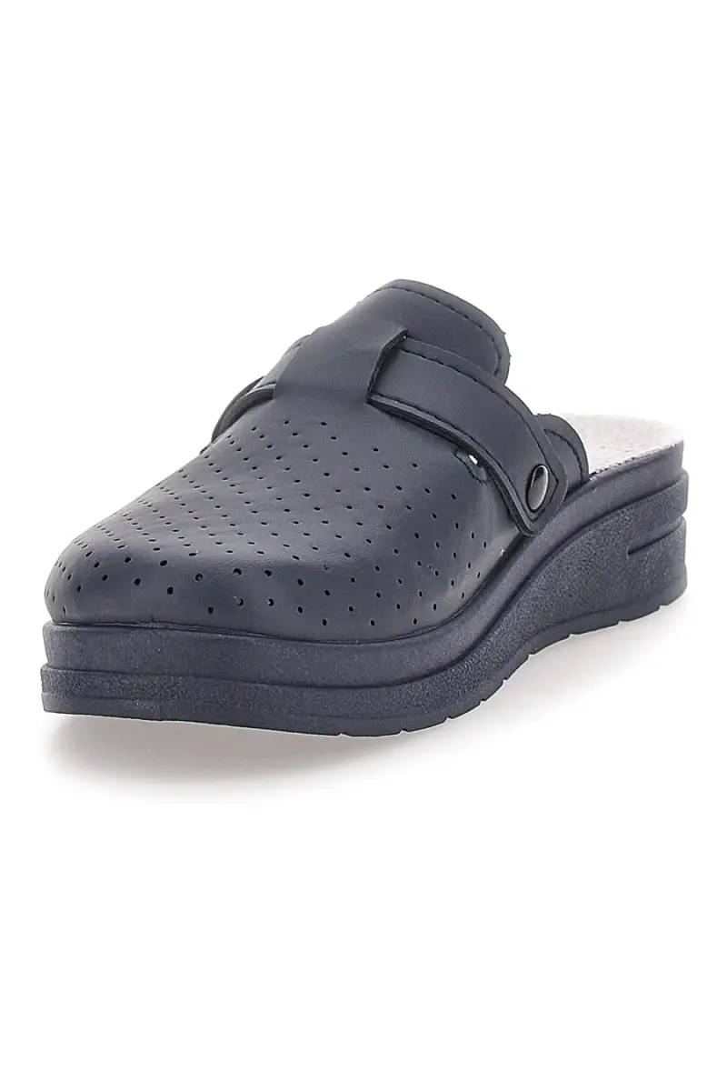 Ciabatte professionali blu con fibbia e sottopiede in vera pelle Bio up 728 [BLUE] miniatura 3