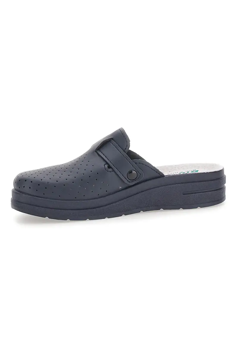 Ciabatte professionali blu con fibbia e sottopiede in vera pelle Bio up 728 [BLUE] miniatura 4