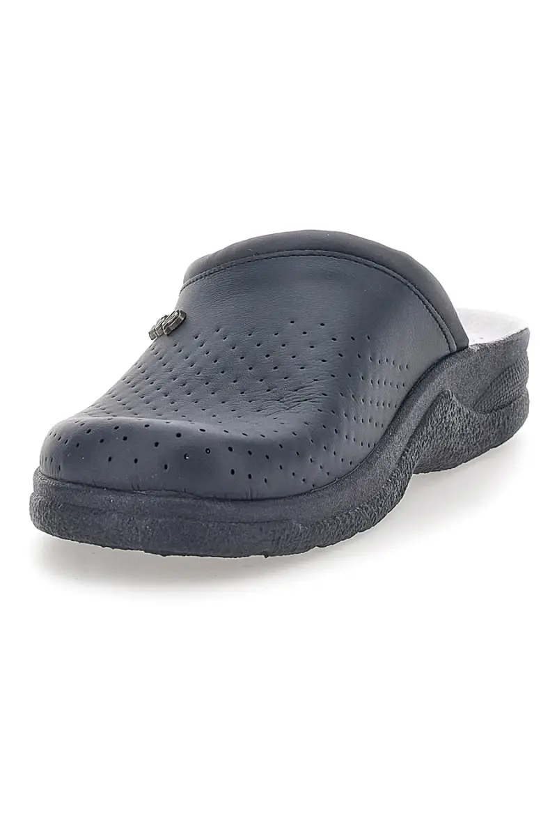 Ciabatte professionali blu traforate con sottopiede in vera pelle Bio up 621 [BLUE] miniatura 3