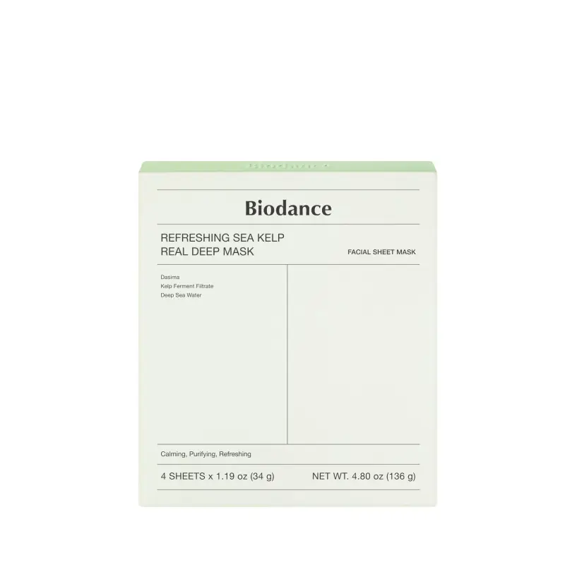 Mask Refreshing Sea Kelp Real Deep Mask - Maschera viso purificante, Maschera illuminante viso, Maschera lenitiva viso miniatura 2