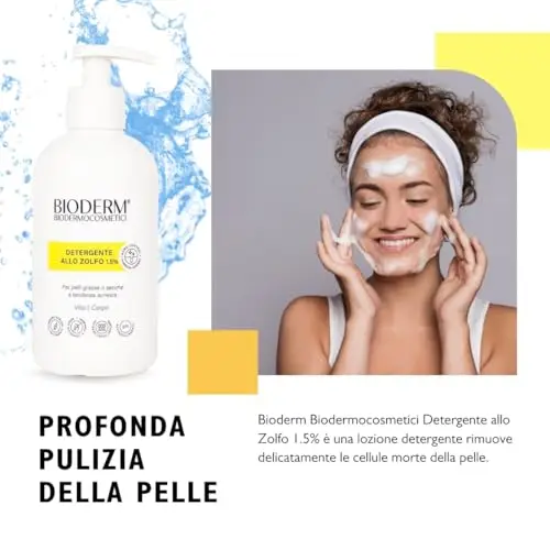 Bioderm S Detergente Allo Zolfo per Pelle Grassa e Anti Acne - Per Punti Neri e Brufoli sulla Fronte, Naso, Mento miniatura 2