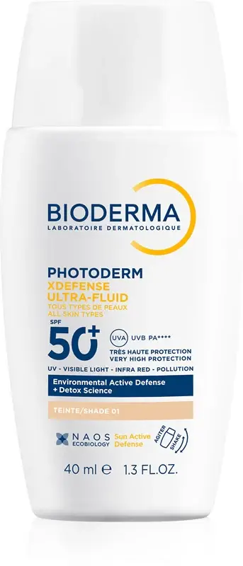 Photoderm XDefense Tinted Protezione solare dal finish colorato e texture leggera. SPF 50+ colore 01 Very Light 40 ml