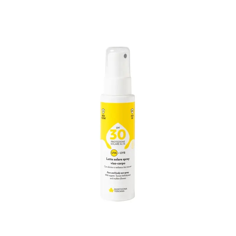 Solari Latte solare spray viso-corpo SPF30 - Protezione solare viso,Solari alta protezione