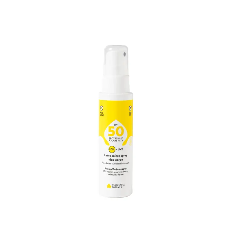 Solari Latte solare spray viso-corpo SPF50 - Protezione solare viso,Solari alta protezione