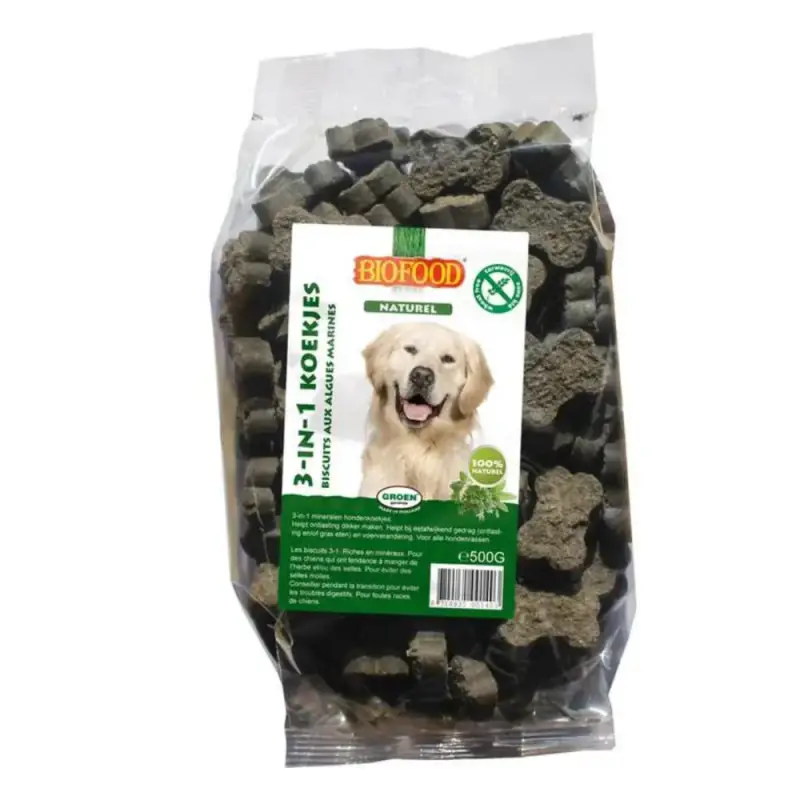 Biscotti 3 in 1 Con Alghe Per Cani 500g