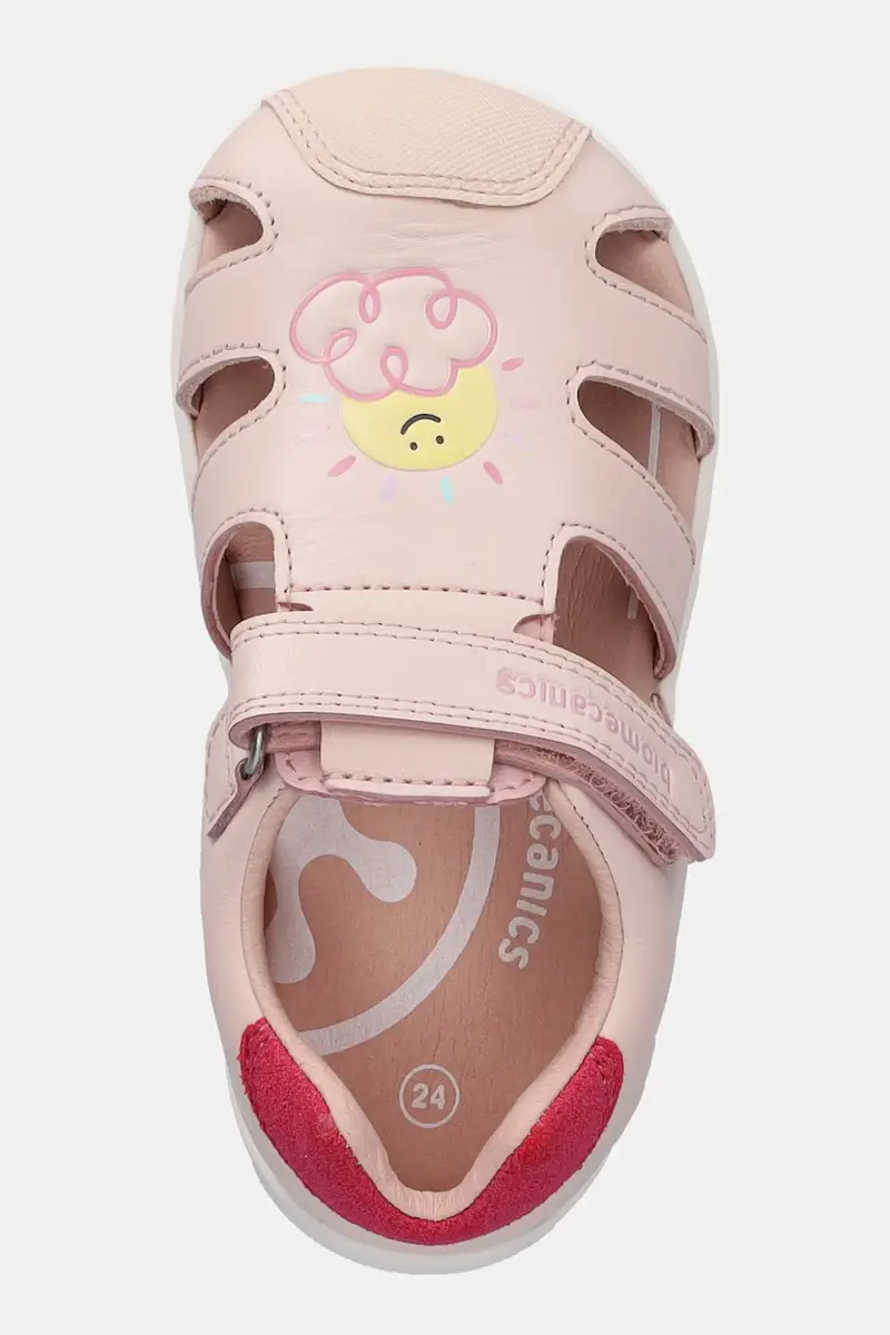 sandali in pelle bambino/a colore beige 252166 miniatura 4