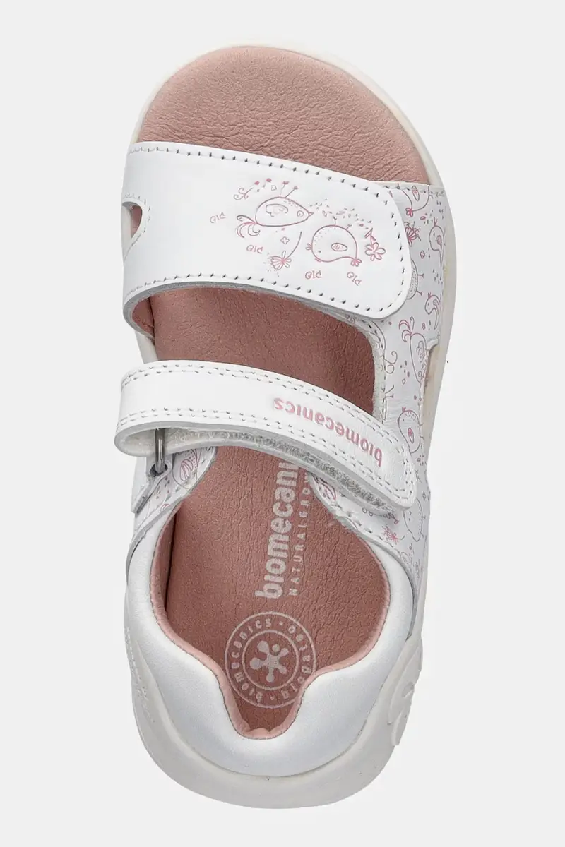 sandali in pelle bambino/a colore bianco 252143 miniatura 4