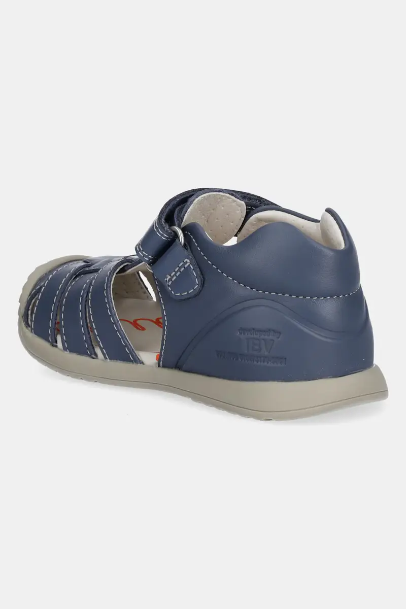 sandali in pelle bambino/a colore blu 252123 miniatura 3