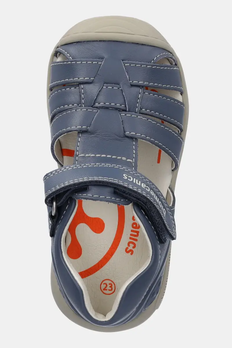 sandali in pelle bambino/a colore blu 252123 miniatura 4